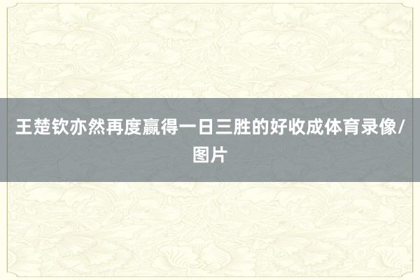 王楚钦亦然再度赢得一日三胜的好收成体育录像/图片