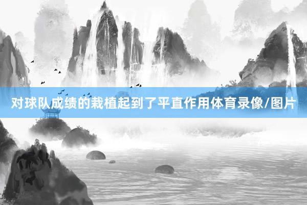 对球队成绩的栽植起到了平直作用体育录像/图片