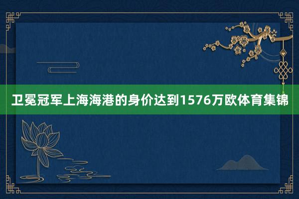 卫冕冠军上海海港的身价达到1576万欧体育集锦